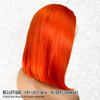 BELLATIQUE 100% Human Hair 13x4 Lace Front Wig - ALISSA (Orange)