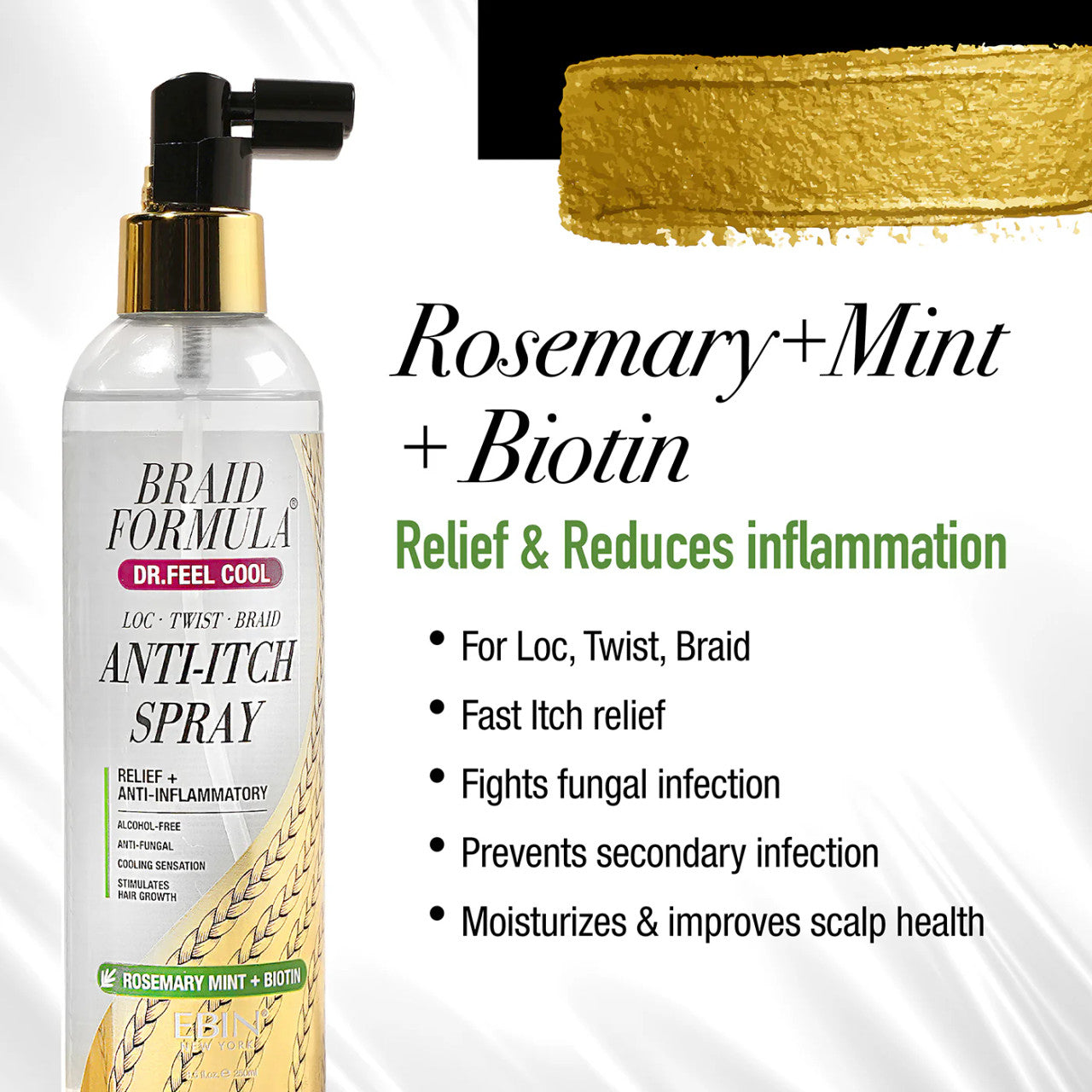 Ebin New York Dr. Feel Braid Formula Anti-itch Spray