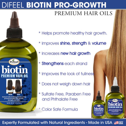Difeel 99% Natural Biotin Premium Pro-Growth Hair Oil