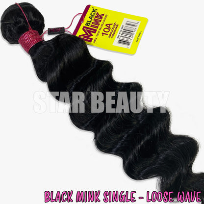 Black Mink Loose Wave (10"- 24")