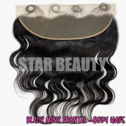 Black Mink 13x4 Frontal - Body Wave (12"- 18")