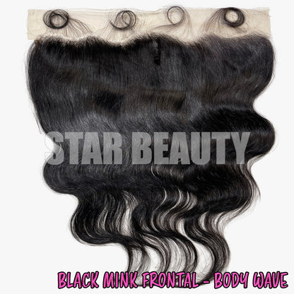 Black Mink 13x4 Frontal - Body Wave (12"- 18")