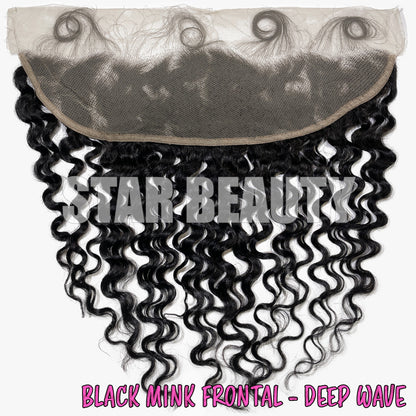 Black Mink 13x4 Frontal - Deep Wave (12"- 14")