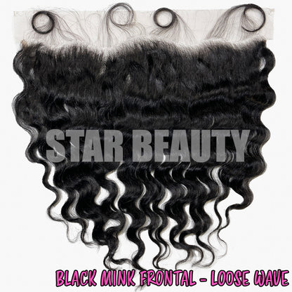 Black Mink 13x4 Frontal - Loose Wave (12"- 14")