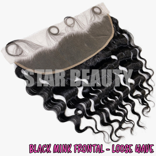 Black Mink 13x4 Frontal - Loose Wave (12"- 14")