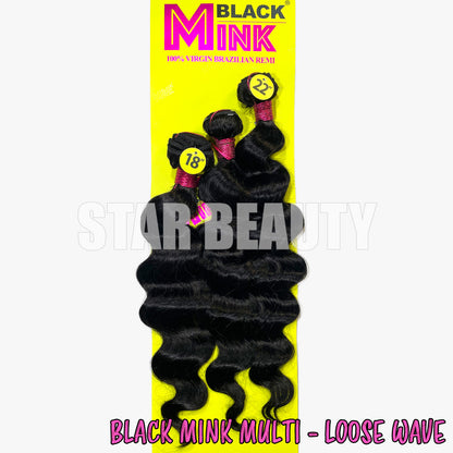 Black Mink Multi Pack - Loose Wave