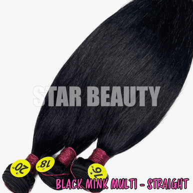 [WHOLESALE] Black Mink Multi Pack - Straight