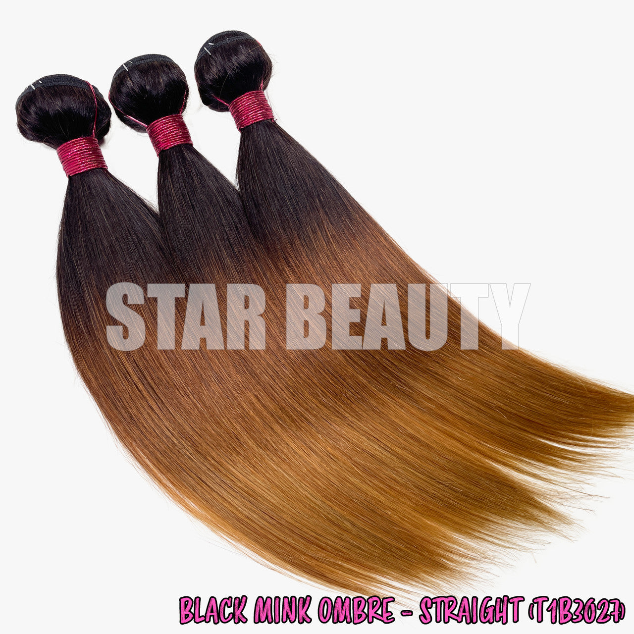 Black Mink Single Bundle - Straight (T1B/30/27) (10"- 24")