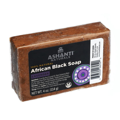 Ashanti African 100% Natural Black Soap (Lavender)