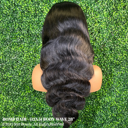 BOMB HAIR 100% Human Hair 13X5 Lace Frontal Wig - Body Wave (18"- 32")