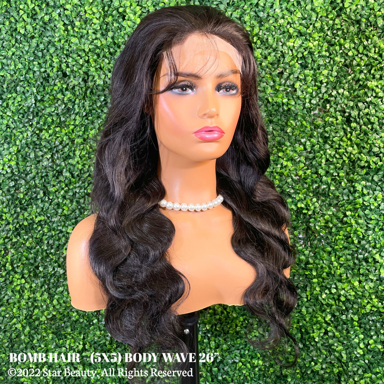 BOMB HAIR 100% Human Hair 5X5 Lace Closure Wig - Body Wave (18"- 28")