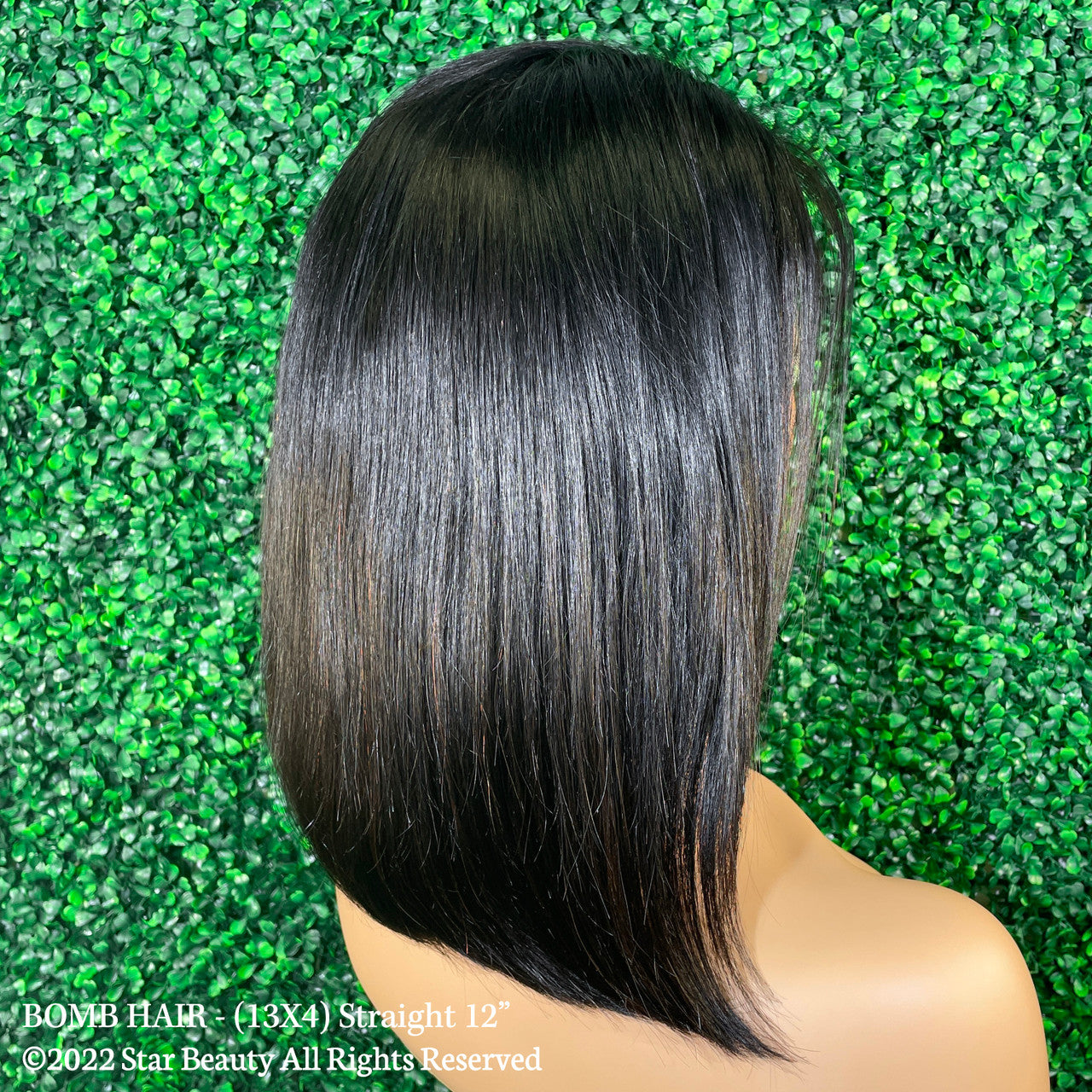 BOMB HAIR 100% Human Hair 13X4 Lace Frontal Wig - Straight (10"- 12")