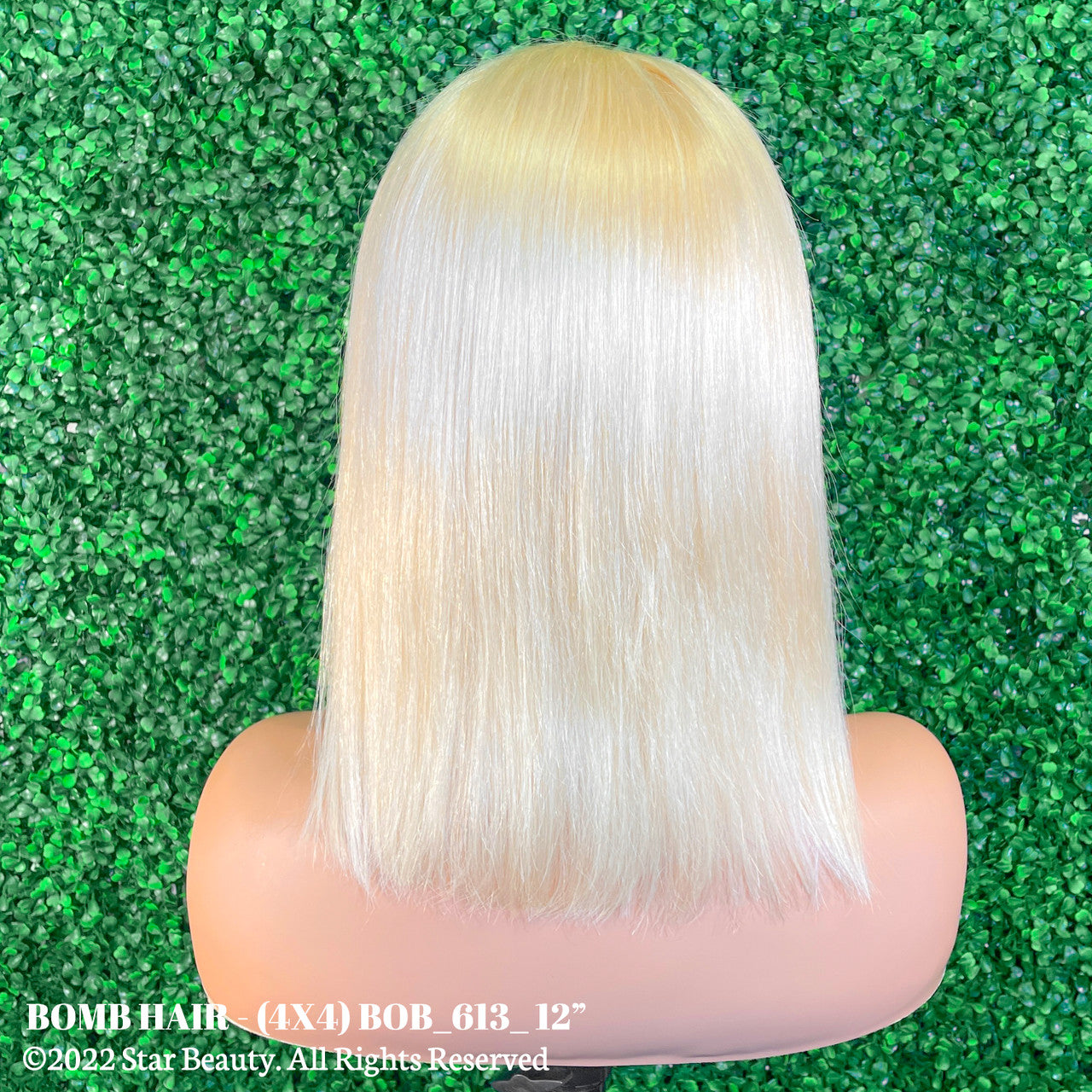 BOMB HAIR 100% Human Hair 4X4 Lace Closure Wig - Straight (613)