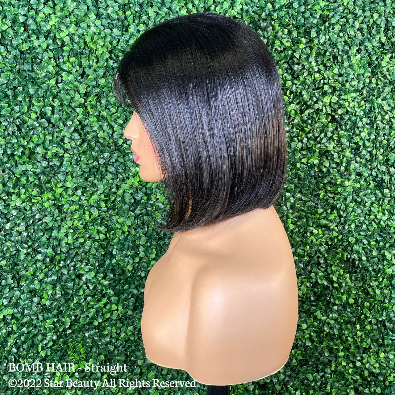BOMB HAIR 100% Human Hair 4X4 Lace Closure Wig - Straight (Natural)