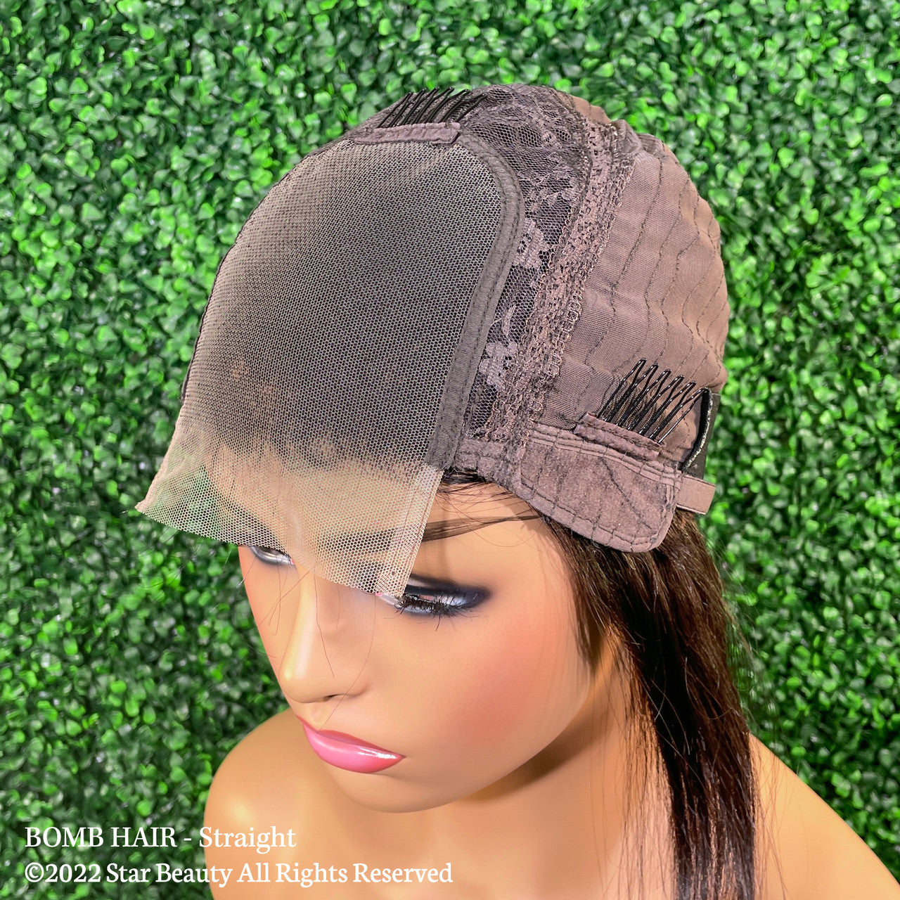 BOMB HAIR 100% Human Hair 4X4 Lace Closure Wig - Straight (Natural)