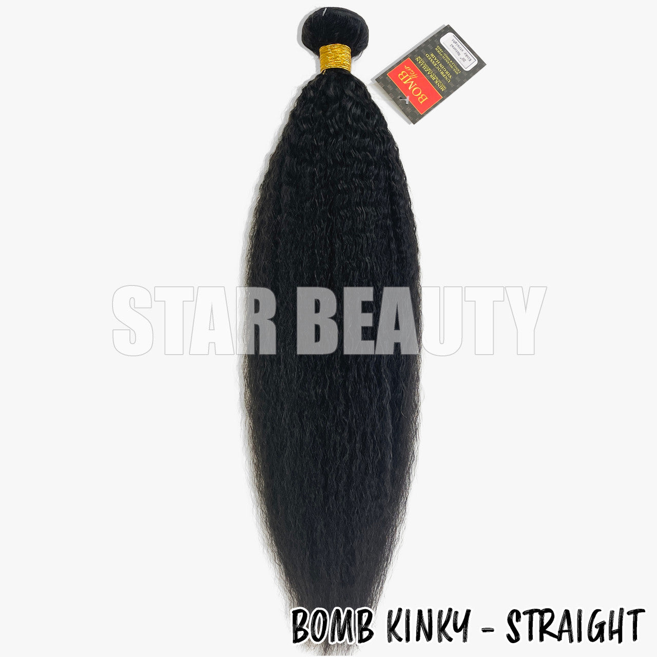 BOMB HAIR Single Bundle - Kinky Straight (10"- 24")
