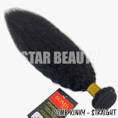BOMB HAIR Single Bundle - Kinky Straight (10"- 24")