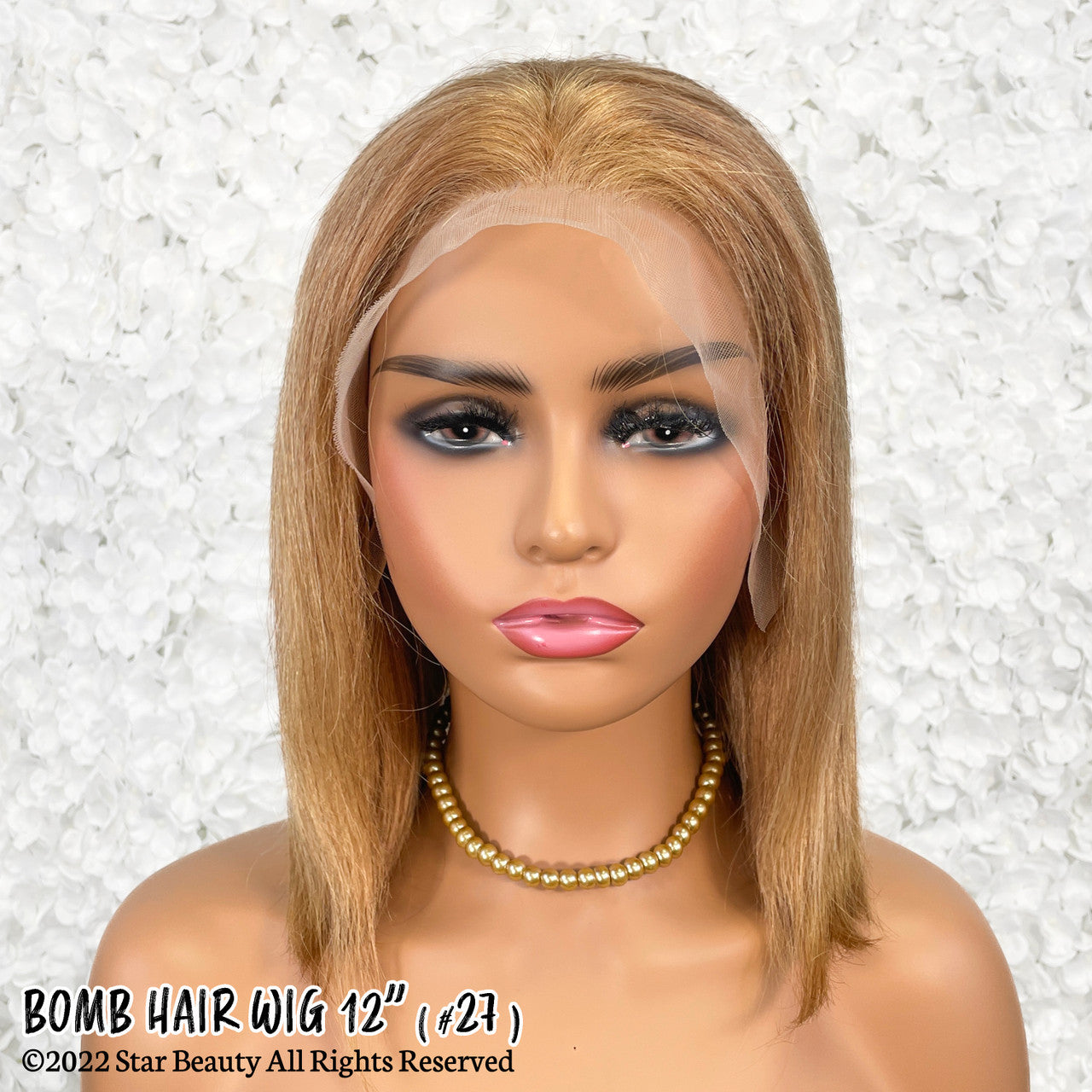 BOMB HAIR 100% Human Hair 13X5 Lace Frontal Bob Wig 12"(27)