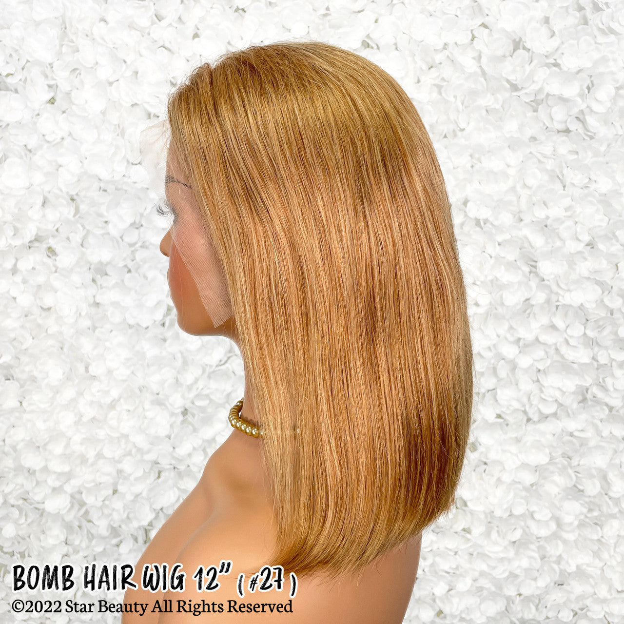 BOMB HAIR 100% Human Hair 13X5 Lace Frontal Bob Wig 12"(27)