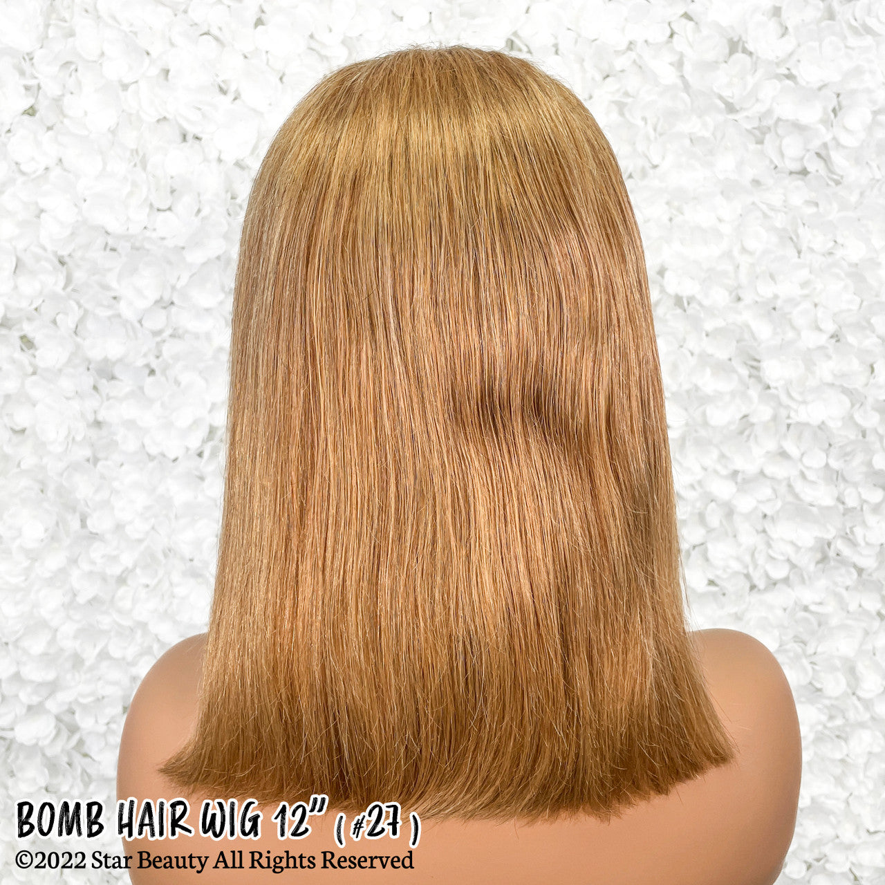 BOMB HAIR 100% Human Hair 13X5 Lace Frontal Bob Wig 12"(27)