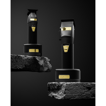 BaBylissPRO LimitedFX Boost+ Collection with Clipper, Trimmer & Charging Base Set - Black