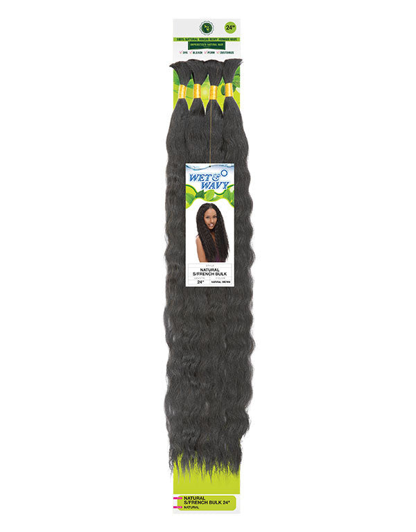Janet Collection 100% Human Hair W&W Natural Super French Bulk (14"- 24")