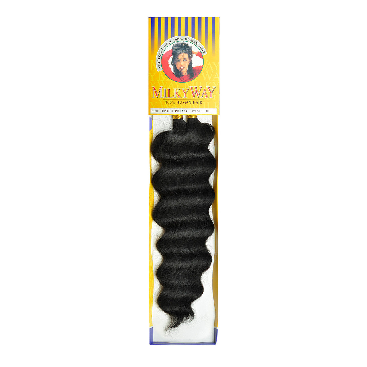 SHAKE N GO 100% Human Hair Braids MilkyWay Ripple Deep Bulk 18"