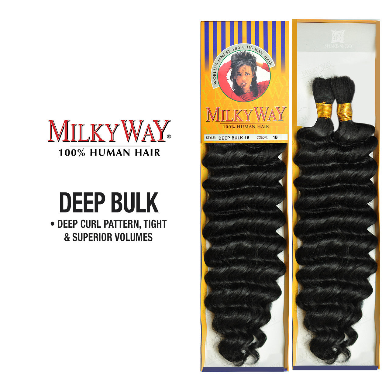 SHAKE N GO 100% Human Hair Braids MilkyWay Deep Bulk 18"