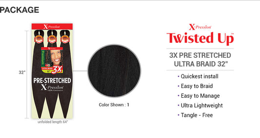 OUTRE 3X X-Pression Pre-Stretched Braid 32"