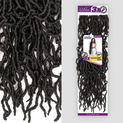 SENSATIONNEL Lulutress Crochet Braid Pre-Looped  3X Distresed Locs 40"
