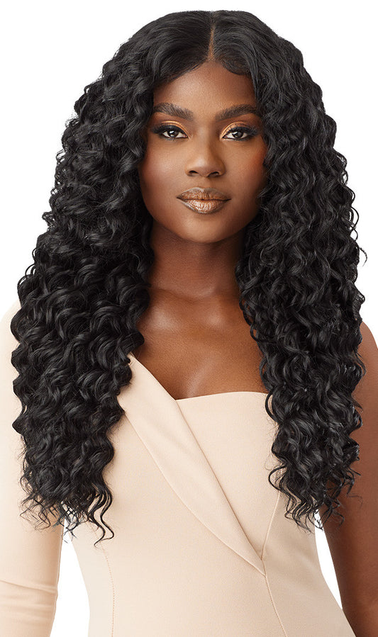 OUTRE Synthetic Batik 3 pcs (18" 20" 22") + 4×4 HD Lace Closure - DEEP WAVE