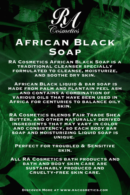 RA Cosmetics 100% African Black Soap (5 oz)