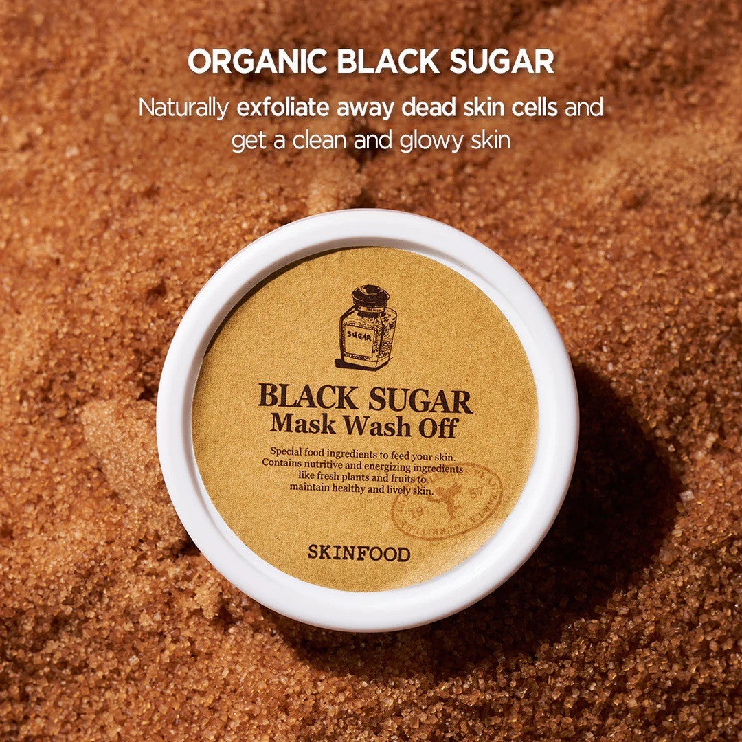 [SKINFOOD] Black Sugar Mask Wash Off (4.05 oz)