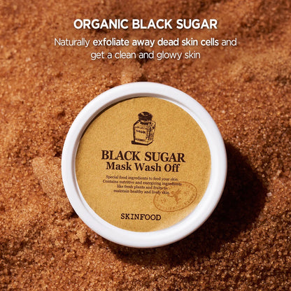 [SKINFOOD] Black Sugar Mask Wash Off (4.05 oz)