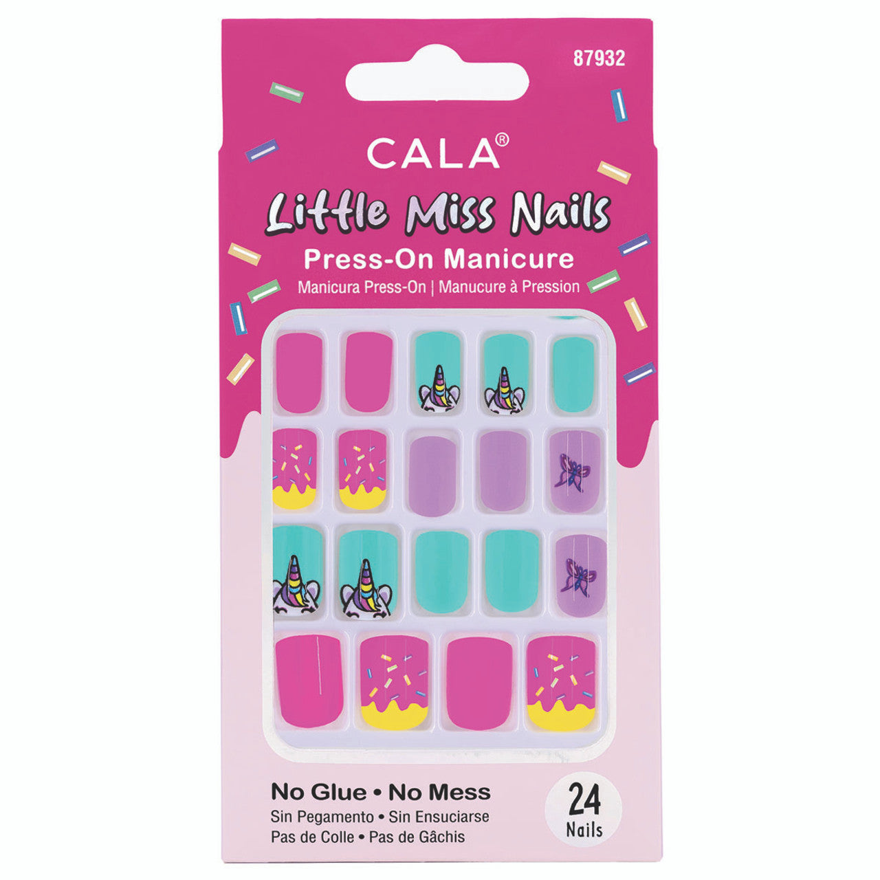 CALA Little Miss Nails  Press-On Manicure - Pink/Lilac