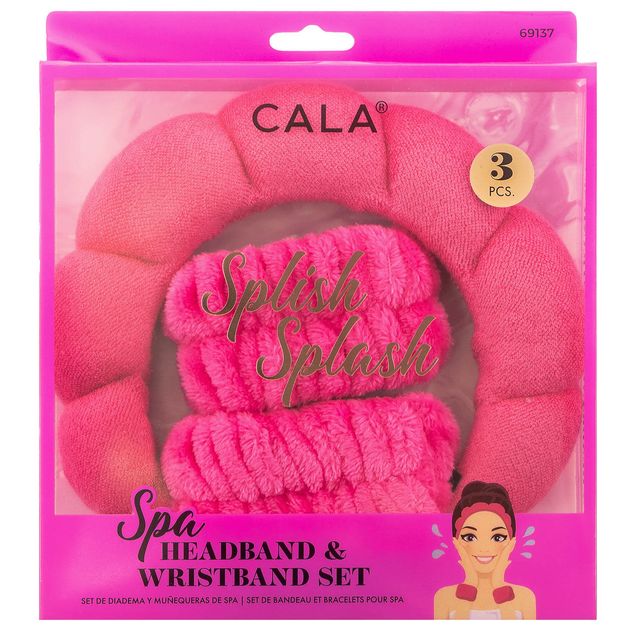 CALA Spa Headband & Wristband Set