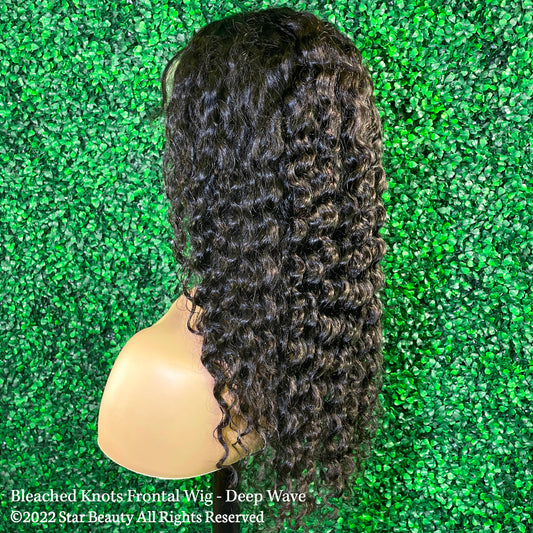 Cap It On 13X4 Bleached Knots Frontal Wig 100% Virgin Hair - Deep Wave