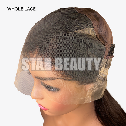 VOSSMI 100% Unprocessed Human Hair Whole Lace Wig - Body Wave
