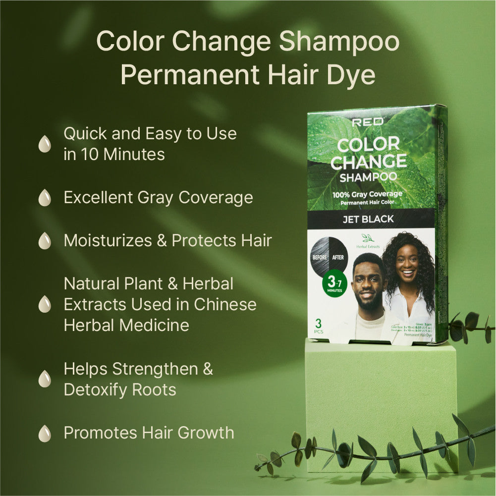 KISS Natural Herbal 100% Gray Coverage Color Change Shampoo