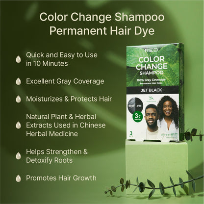 KISS Natural Herbal 100% Gray Coverage Color Change Shampoo
