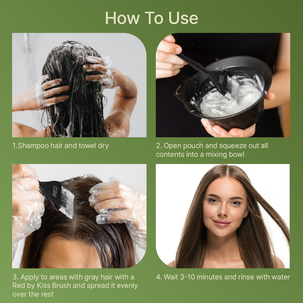 KISS Natural Herbal 100% Gray Coverage Color Change Shampoo