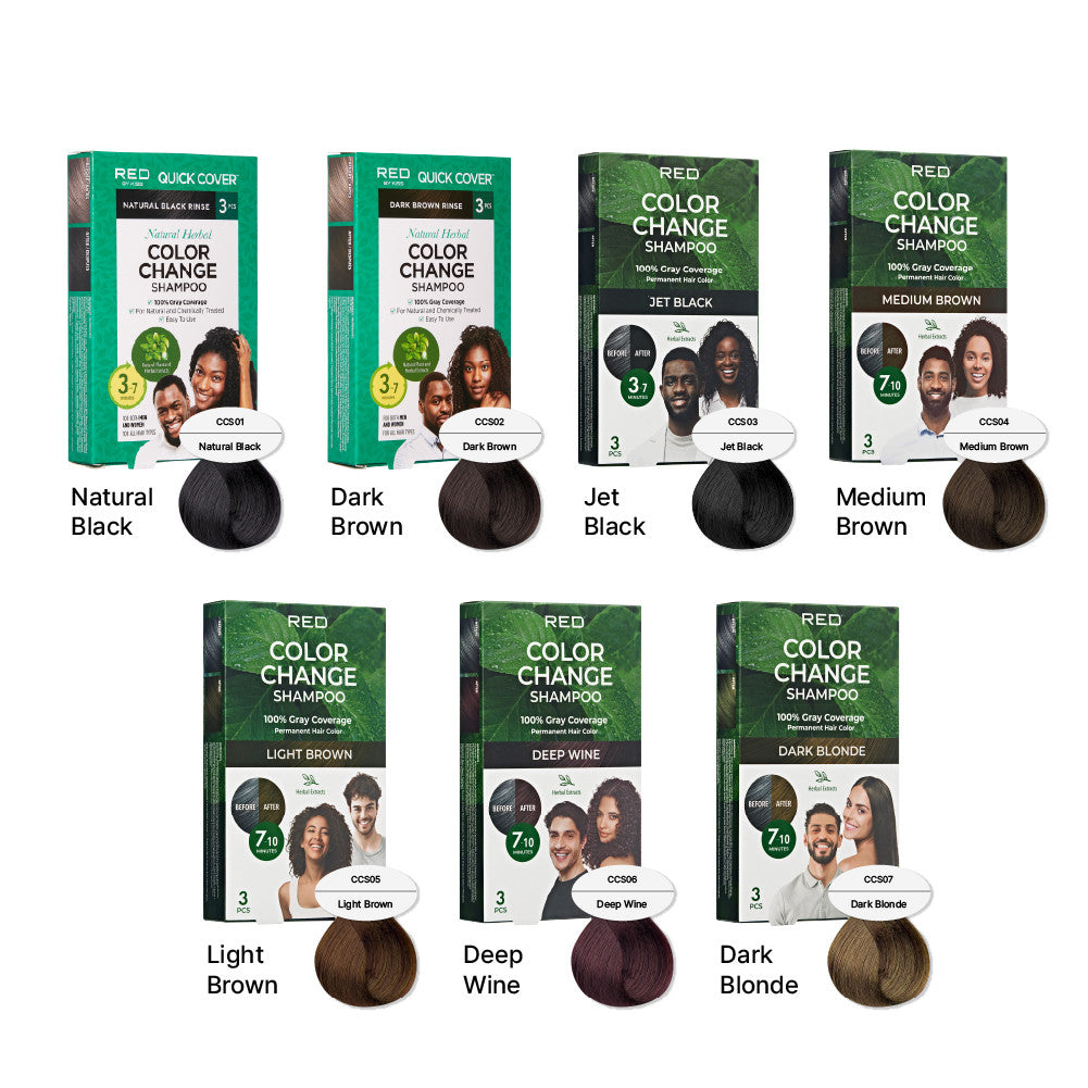 KISS Natural Herbal 100% Gray Coverage Color Change Shampoo