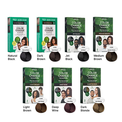KISS Natural Herbal 100% Gray Coverage Color Change Shampoo