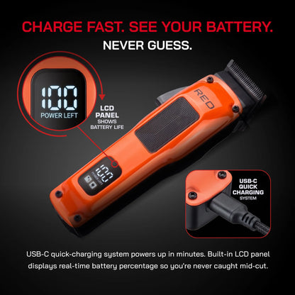RED Cordless Clipper & Trimmer Combo Set