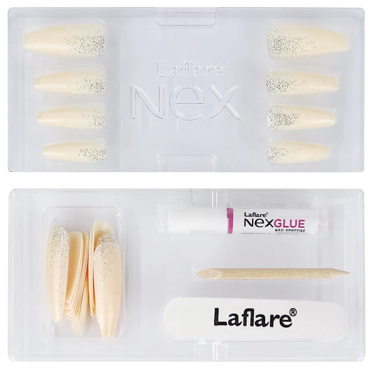 Laflare NEX 28 Premium 3D Nails - Long Coffin