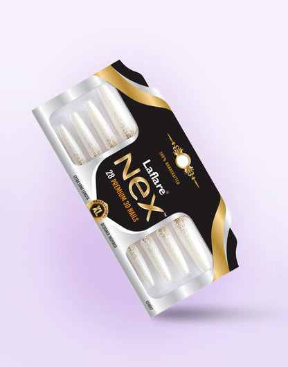 Laflare NEX 28 Premium 3D Nails - Extra Long Coffin