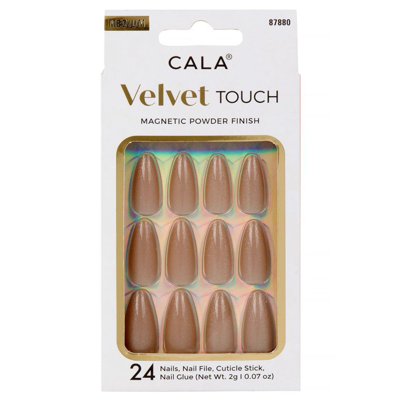 CALA Velvet Touch Medium Coffin Nail (Almond Champagne)