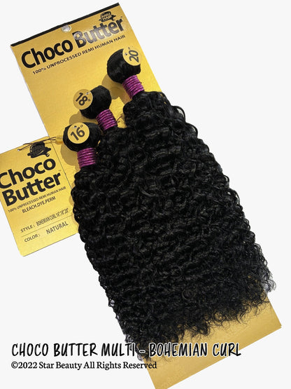 Choco Butter 100% Virgin Human Hair Multi Pack - Bohemian Curl
