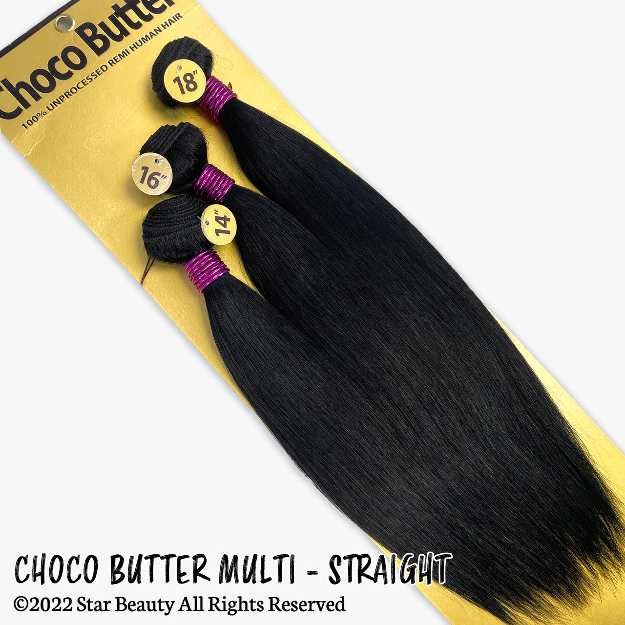 Choco Butter 100% Virgin Human Hair Multi Pack - Straight