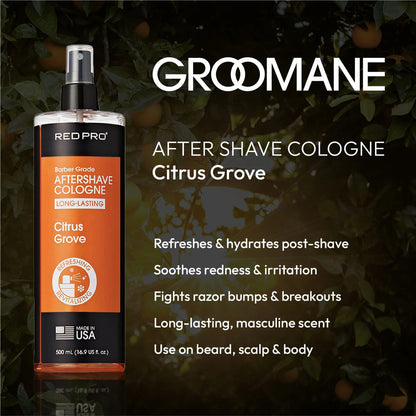 RED Groomane Cooling Aftershave Cologne for Men